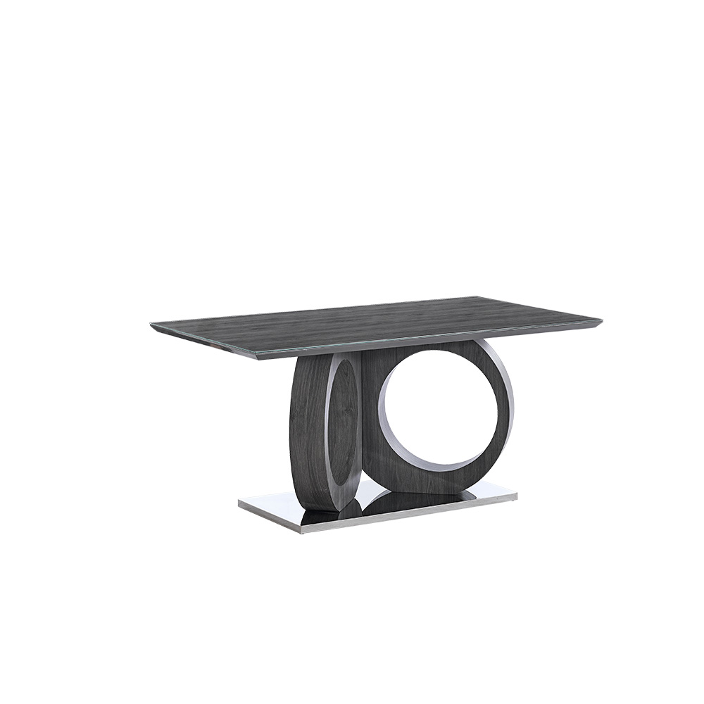 Обеденный стол из МДФ со столешницей из закаленного стекла