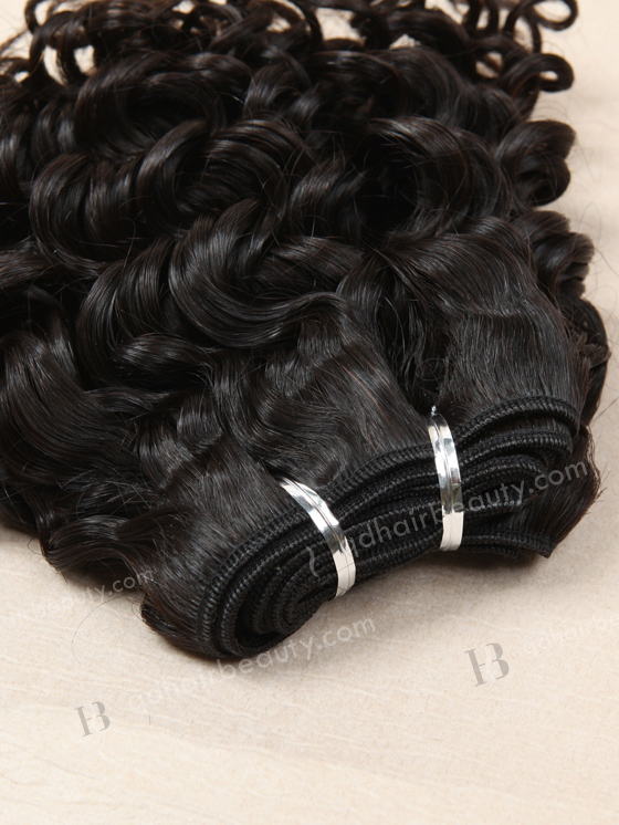 7A grade Double Draw 100% Indian Virgin Curly 15mm Hair Weft WR-MW-098