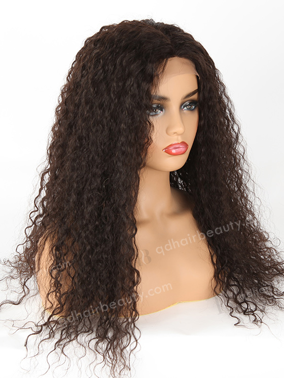 In Stock Indian Remy Hair 22" Loose Curl 18mm Natural Color Silk Top Full Lace Wig STW-079