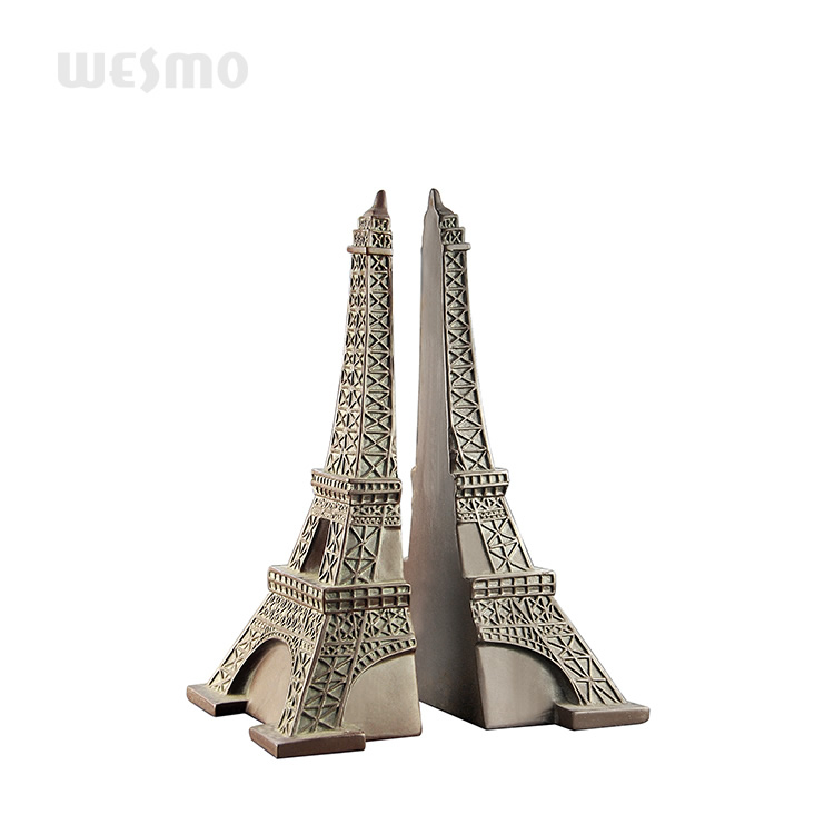 Home decoration statue trinket resin eiffel tower bookends set tabletop statue figurine