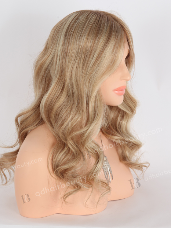 In Stock European Virgin Hair 18" Loose Curls T8a/60# with 8a# Highlights Color RENE Lace Front Wig RLF-08007