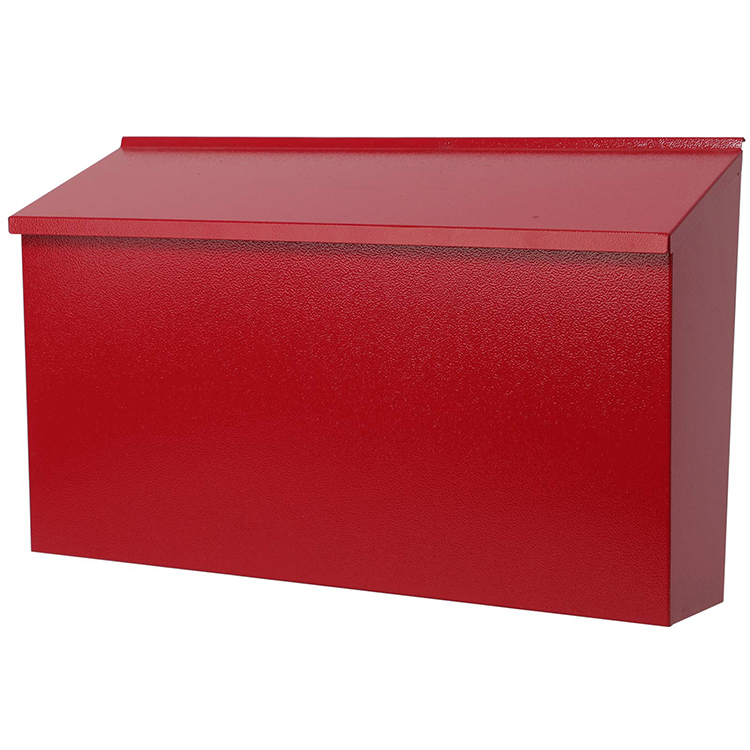 JH-Mech Outdoor Metal Mailbox Custom Red Wall Mounted Rust-Proof Metal Mailbox Storage Mail Box 