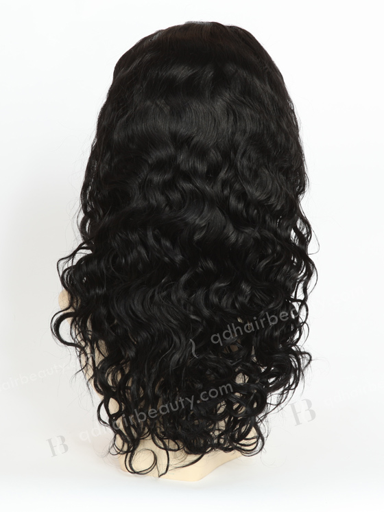Full Lace Wigs With Baby Hair On Sale Human Hair 16" Very Wavy 25mm 1# Color FLW-01202
