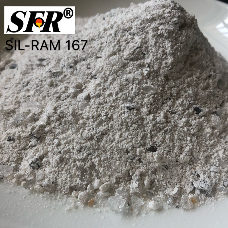 SIL-RAM 167 acid lining material fused silica dry ramming mass  for foundry refractory