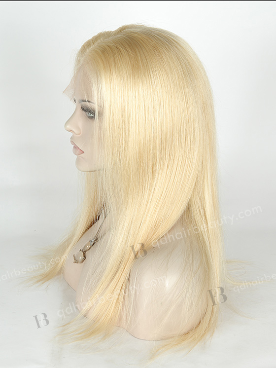 In Stock Brazilian Virgin Hair 16" Straight Color 613# Full Lace Wig FLW-04255