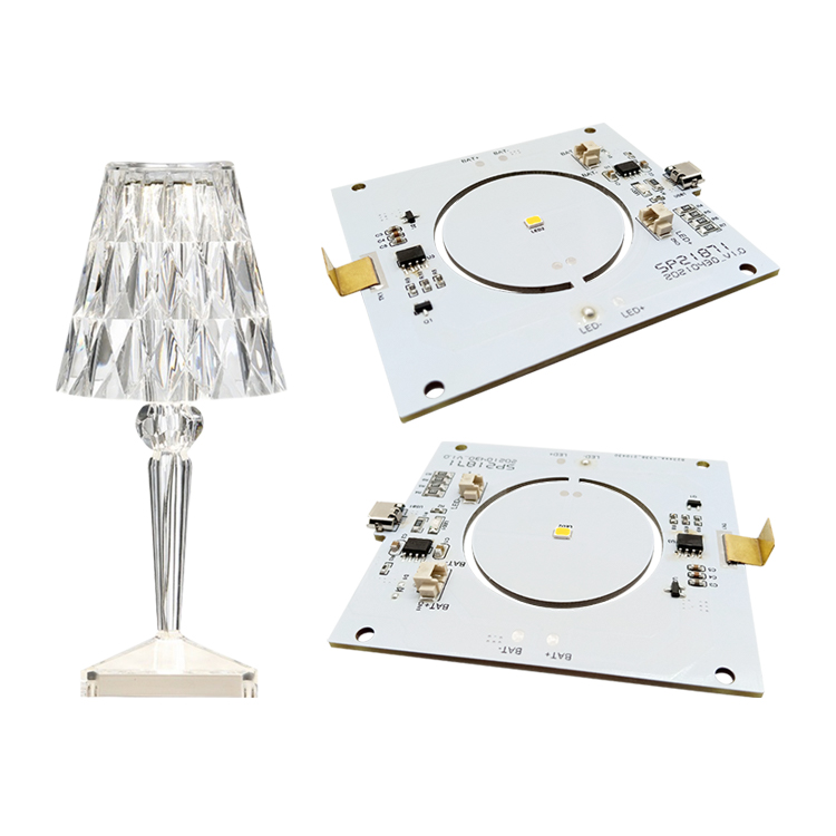 One touch touch cross-border crystal table lamp rechargeable circuit board PCBA control board