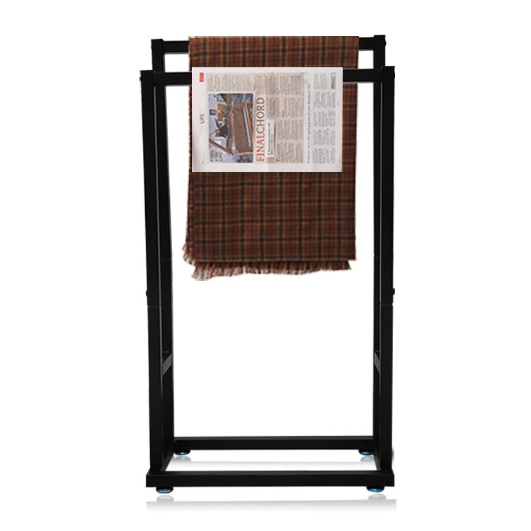 JH-Mech Blanket Racks Modern Durable 2 Tier Black Carbon Steel Freestanding Bathroom Towel Racks