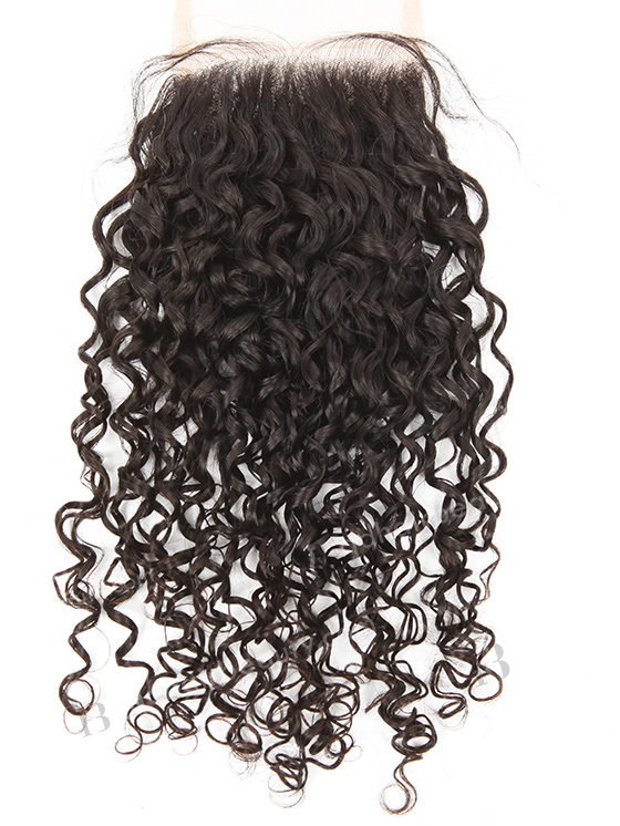 In Stock Brazilian Virgin Hair 14" 12mm Curl Natural Color Top Closure STC-317
