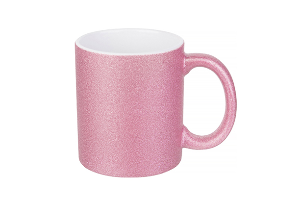 11 oz. Glitter Mug-Pink