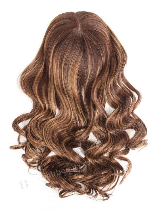 European Virgin Hair 18" One Length Bouncy Curl 3# with T3/8# Highlights 7"×7" Silk Top Weft WR-TC-034