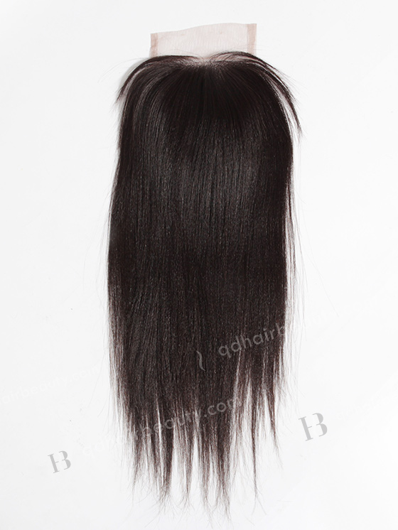 In Stock Chinese Virgin Hair 12" Yaki Natural Color Top Closure STC-328