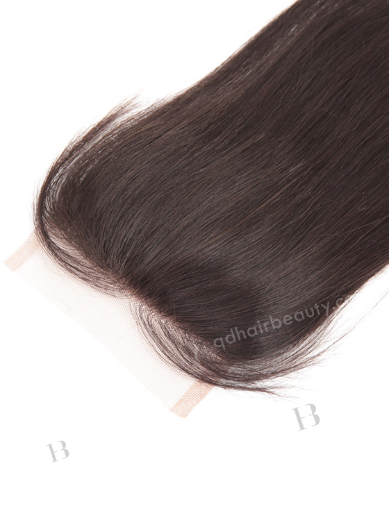 In Stock Indian Remy Hair 12" Natural Straight Natural Color Top Closure STC-100