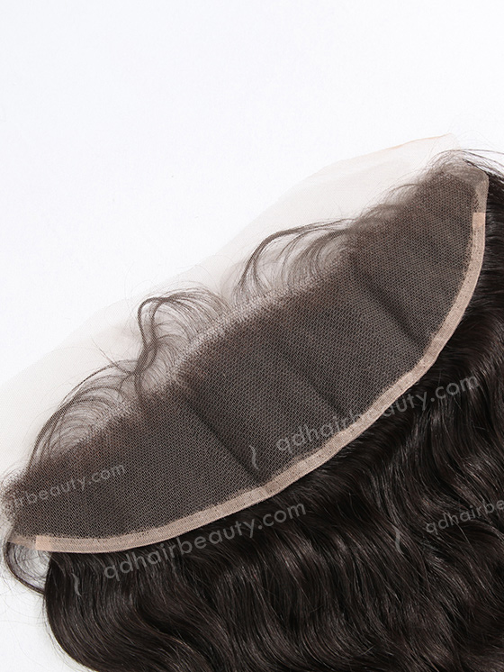 In Stock Brazilian Virgin Hair 14" Natural Wave Natural Color Lace Frontal SKF-006