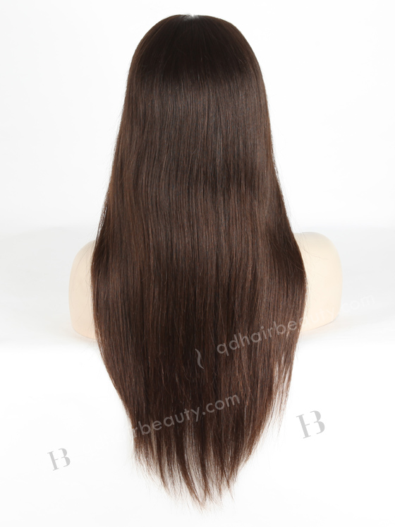 In Stock European Virgin Hair 18" Natural Straight Natural Color Lace Front Silk Top Glueless Wig GLL-08029