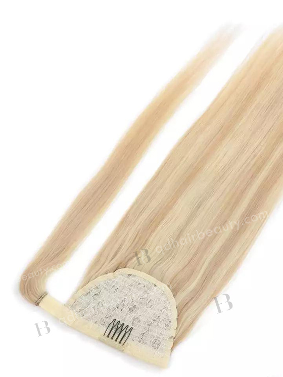 Unprocessed Braided Drawstring Wrap Straight Ponytails Clip in Hair Extension WR-PT-002