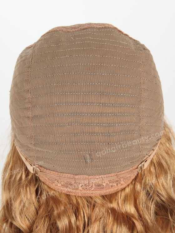 In Stock European Virgin Hair 12" Wavy 30mm 8# Color Jewish Wig JWS-01007