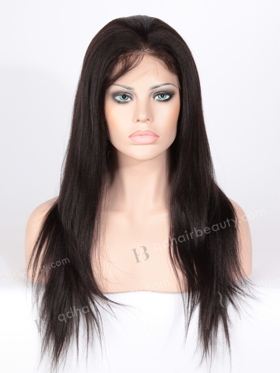 In Stock Indian Remy Hair 22" Yaki 1b# Color Full Lace Wig FLW-01672