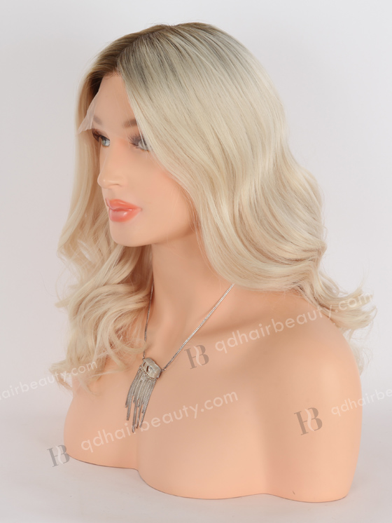 In Stock European Virgin Hair 14" All One Length Beach Wave T9/White Color Grandeur Wig GRD-08010