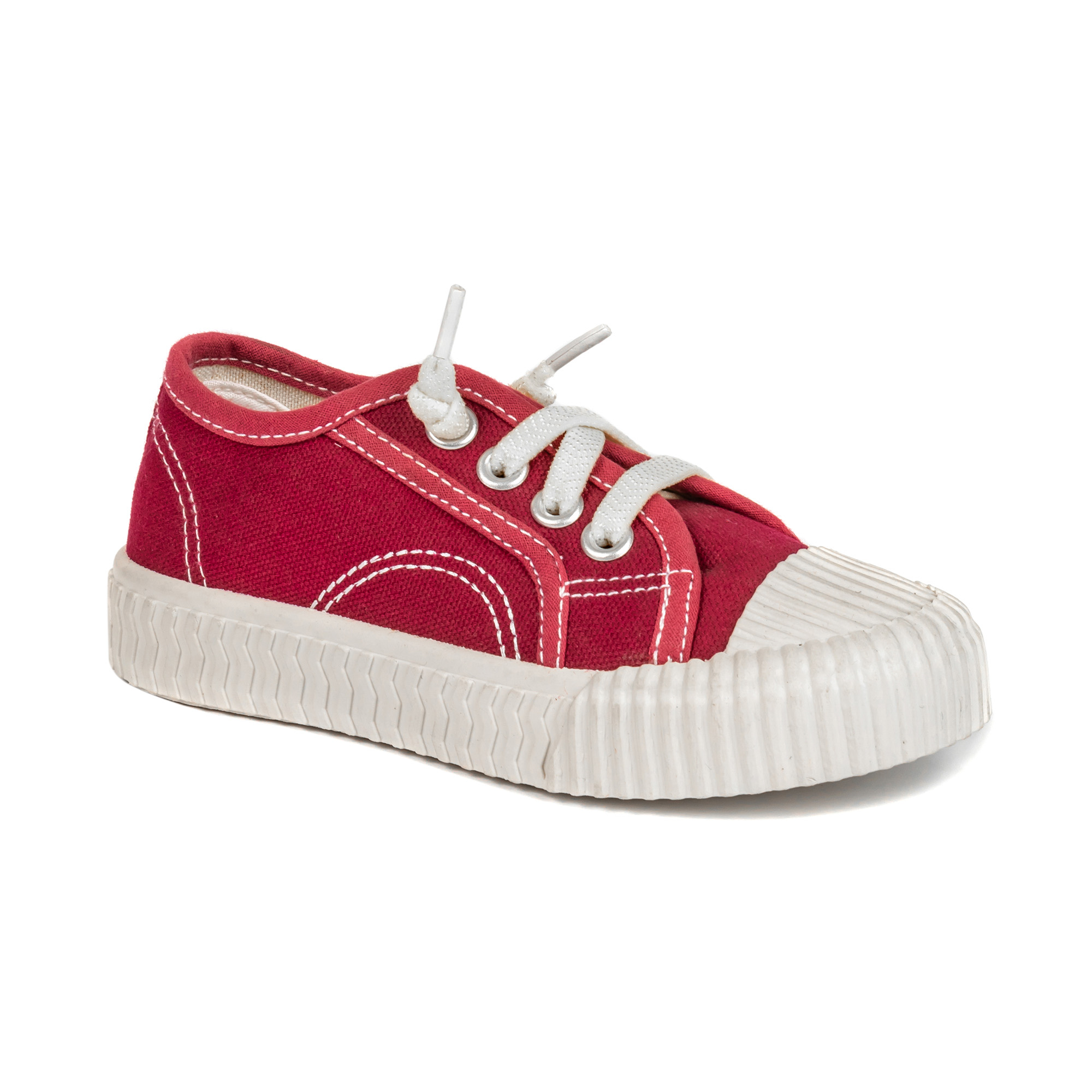 Sneaker Shoes, Children Shoes,Injection shoes ,Red, Textile  Upper+Lace PVC injection Outsole