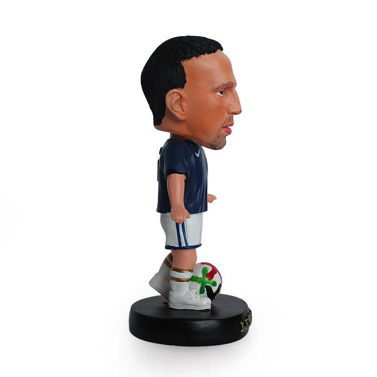 Resin crafts football player figurine Custom 3D resin action figure bobble head