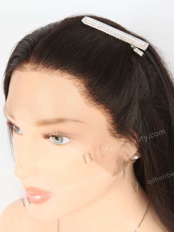 In Stock Indian Remy Hair 20" Natural Straight Natural Color Full Lace Wig FLW-01554