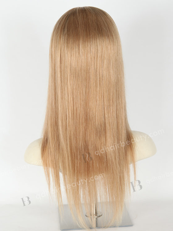 In Stock European Virgin Hair 16" Straight T4/8a# and T4/613# Blended Color Lace Front Silk Top Glueless Wig GLL-08022