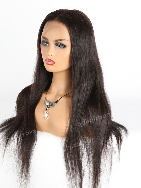 In Stock Indian Remy Hair 24" Straight Natural Color Full Lace Wig FLW-01695