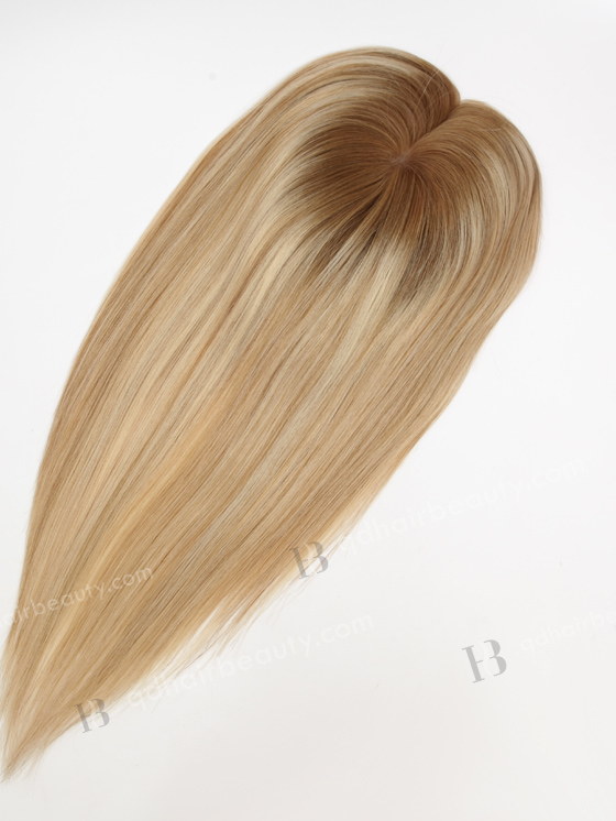 In Stock 5.5"*6.5" European Virgin Hair 16" Straight Color As Photos Silk Top Hair Topper-138