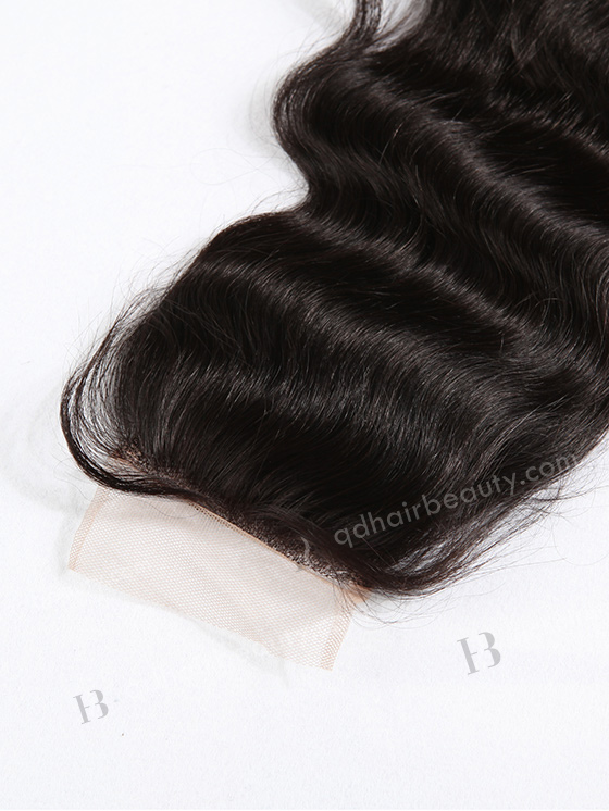 In Stock Indian Remy Hair 14" Natural Wave #1B Color Top Closure STC-42