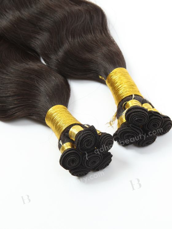 In Stock Brazilian Virgin Hair 22" Natural Wave Natural Color Hand-tied Weft SHW-014