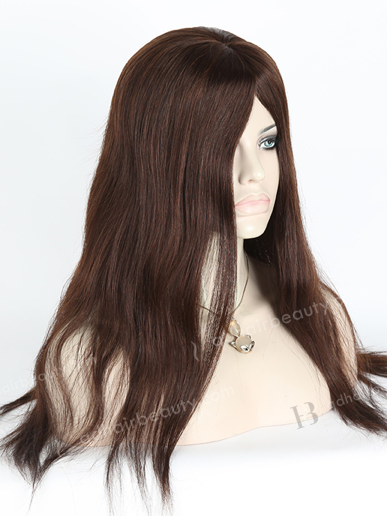 In Stock European Virgin Hair 18" Straight 2/3# Evenly Blended Silk Top Glueless Wig GL-08039