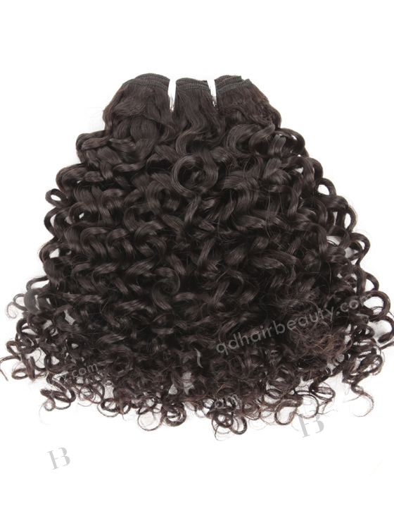 In Stock Brazilian Virgin Hair 12" 12mm Curl Natural Color Machine Weft SM-4111