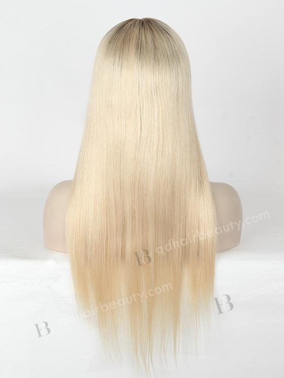 In Stock European Virgin Hair 20" Straight T9/white Color Silk Top Glueless Wig GL-08059