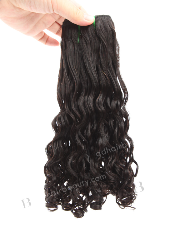14 Inch Short Black Curly Hair Extension 5a Double Draw Peruvian Hair WR-MW-193