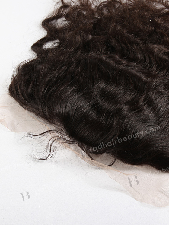 In Stock Indian Virgin Hair 16" Natural Wave Natural Color Lace Frontal SKF-009