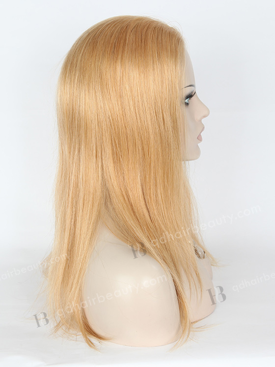 In Stock Brazilian Virgin Hair 14" Straight 18/22# Evenly Blended Color Silk Top Glueless Wig GL-04062