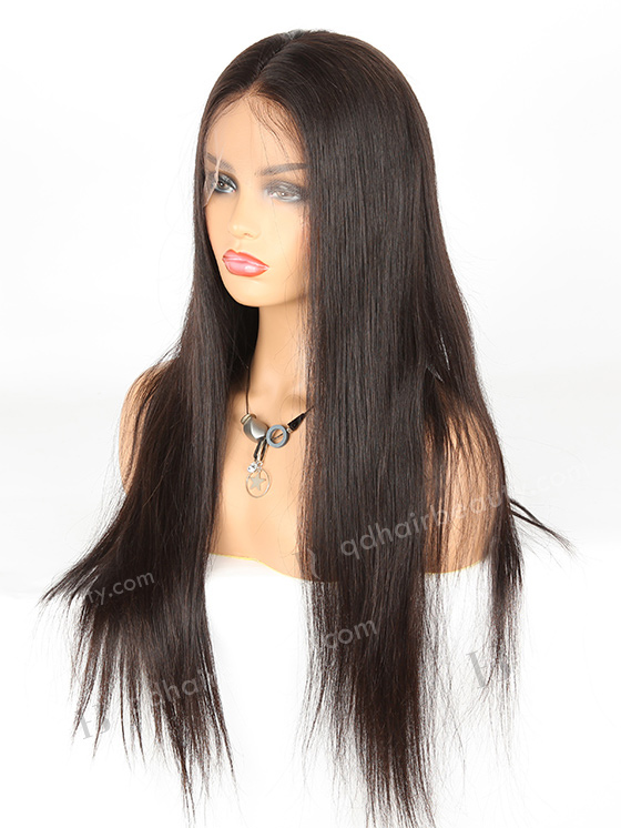 In Stock Indian Remy Hair 24" Straight Natural Color Full Lace Wig FLW-01691