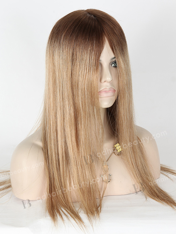 In Stock European Virgin Hair 18" Straight B116 Color Silk Top Glueless Wig GL-08061