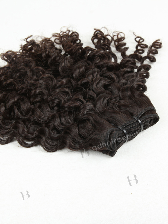 In Stock Brazilian Virgin Hair 14" Curly 15mm Natural Color Machine Weft SM-408