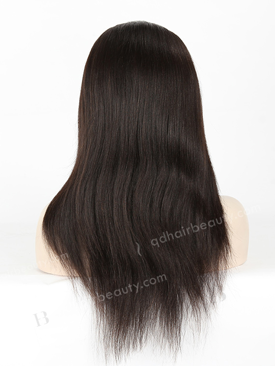In Stock Malaysian Virgin Hair 16" Light Yaki Natural Color Silk Top Full Lace Wig STW-314