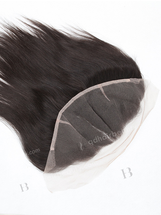 In Stock Indian Virgin Hair 12" Straight Natural Color Lace Frontal SKF-054