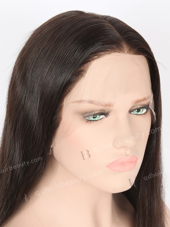 Full Lace Human Hair Wigs Indian Remy Hair 18" Straight 1B# Color FLW-01905