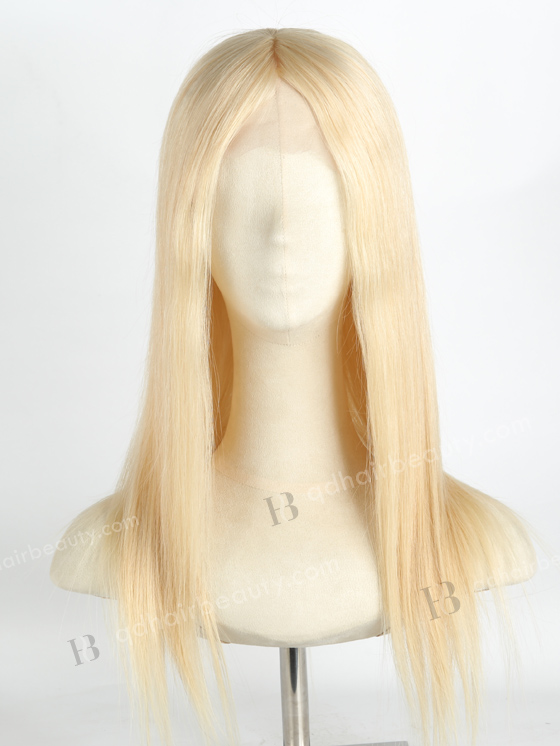 In Stock European Virgin Hair 18" Straight 613# Color Lace Front Silk Top Glueless Wig GLL-08042