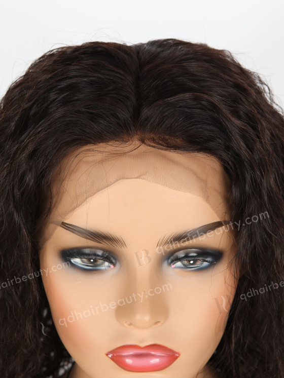 In Stock Indian Remy Hair 14" Natural Curly Natural Color 360 Lace Wig 360LW-01003