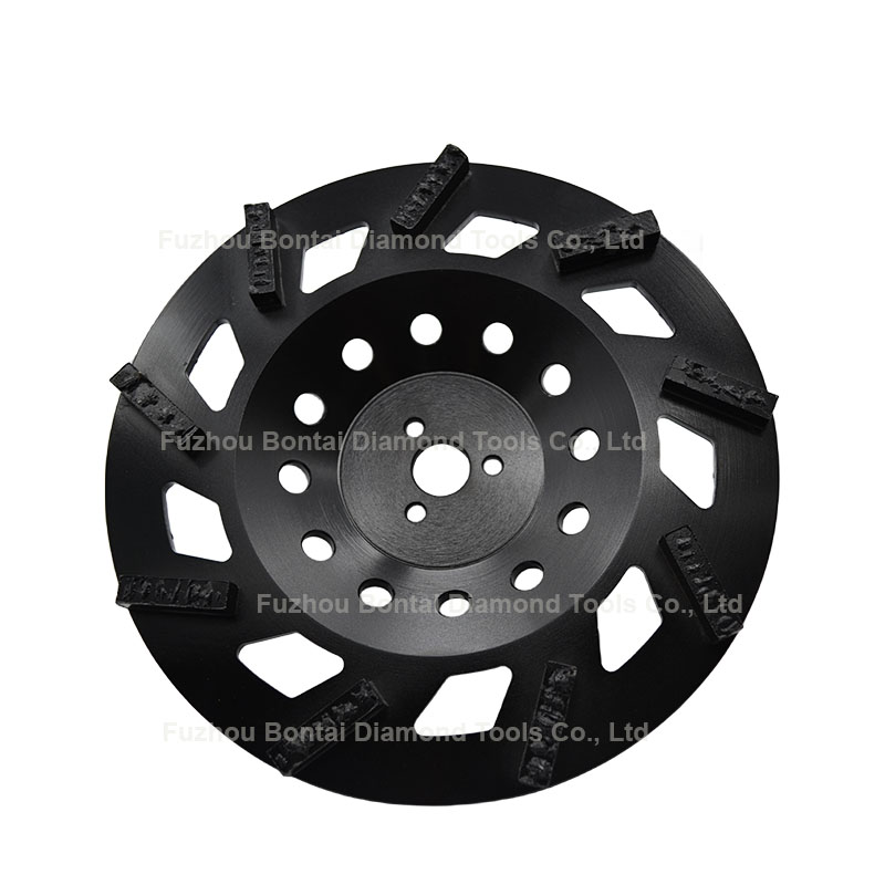 10" split pcd cup wheel for floor coating, epoxy, glue removal