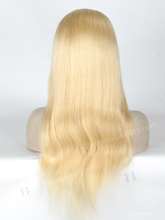 In Stock European Virgin Hair 18" Straight 613# Color Silk Top Full Lace Wig STW-823