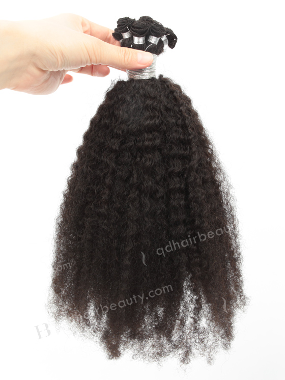 In Stock Brazilian Virgin Hair 18" Afro Curl Natural Color Hand-tied Weft SHW-027