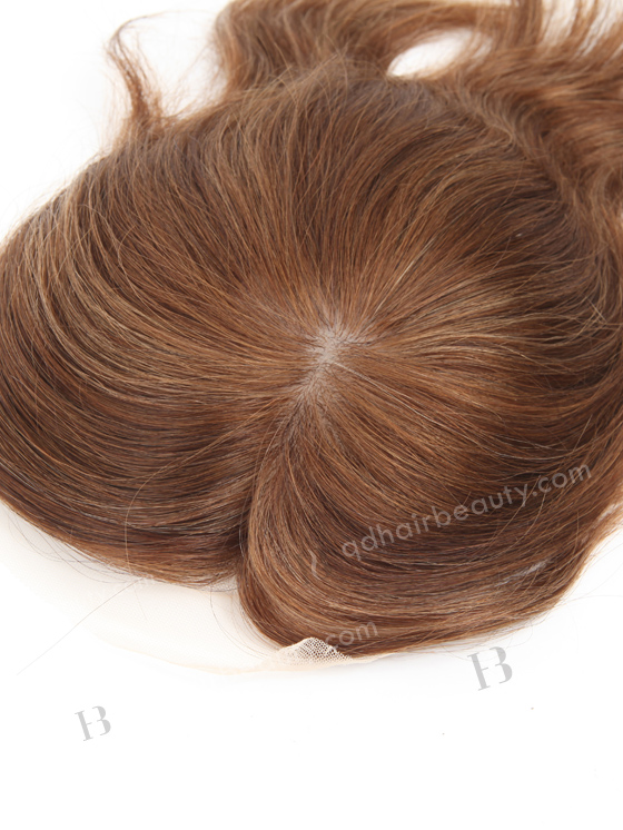 6"*8" European Virgin Hair 6" Highlight Color Silk Top Hair WR-TC-052