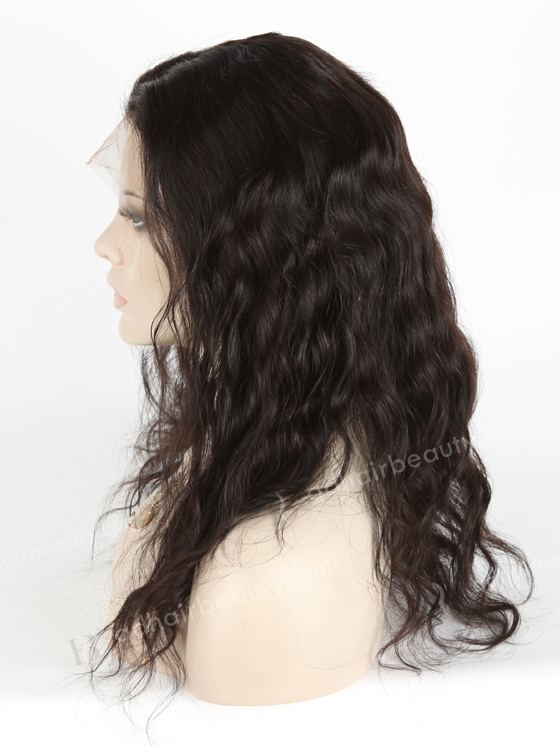 In Stock Chinese Virgin Hair 16" Natural Wave Natural Color Silk Top Full Lace Wig STW-701
