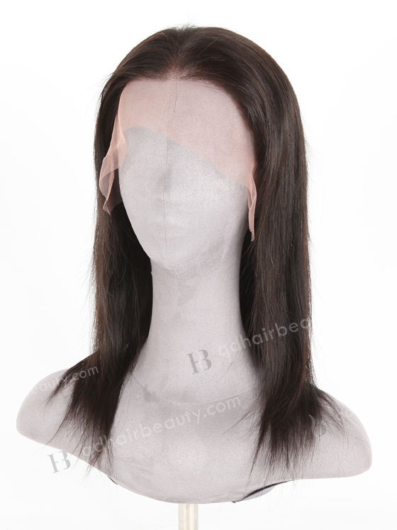 ​In Stock Indian Remy Hair 12" Straight Natural Color Lace Front Wig LLF-01002